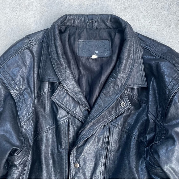 Black leather jacket - size L - Picture 6 of 6